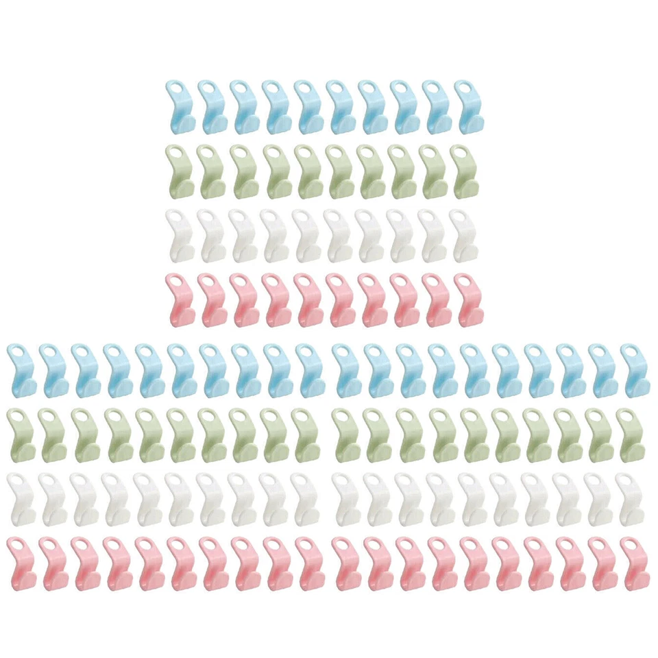 120 Piezas Percha Ropa Conector Ganchos Armario Percha Organizador Clip Ahorro Espacio Foto 1 de 4