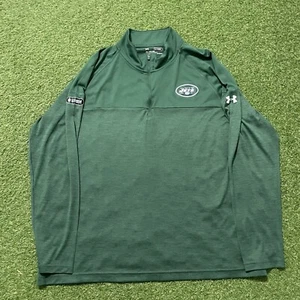 Under Armour Combine 1/4 Zip NFL New York Jets Green Men’s XXL 2XL Heatgear - Picture 1 of 8