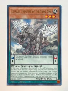 Yugioh Máximo Oro: El Dorado Zefraxi Tesoro del Yang Zing MGED-EN071 Raro - Imagen 1 de 1