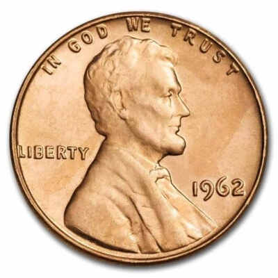 1962 P "BU" Lincoln Memorial Cent 1c BRILLIANT UNCIRCULATED From OBW Roll - Image 1 of 4