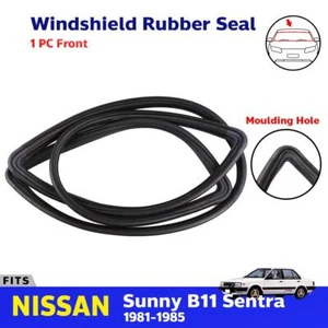 Windshield Rubber Front w Moulding Hole Fits Nissan Sentra Sunny B11 4D 1981-85 - Picture 1 of 6