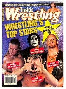 Revista Steve Austin DDP HHH Sting INSIDE WRESTLING febrero 1998 wwf wcw ecw - Imagen 1 de 5