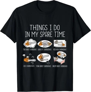 Kettensägenliebhaber Männer Holzarbeiter Holzfäller Baumpfleger Kettensäge Geschenk Unisex T-Shirt - Bild 1 von 3