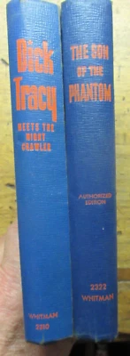 2 LIBROS Dick Tracy The Night Crawler 1945 Son of Phantom 1946 Whitman Ill Foto 1 de 4