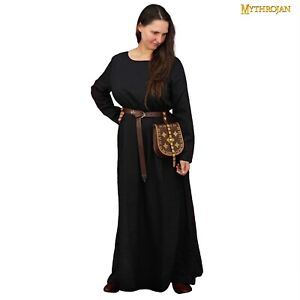 Medieval Dress Viking Renaissance Renfair Costume Women Reenactment Outfit Black