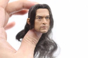 1/6 Male Head Sculpt Asian Onimusha Takeshi Kaneshiro Real Hair For 12" Figure - Picture 1 of 11