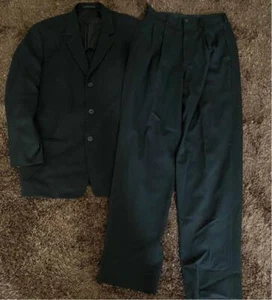 Yohji Yamamoto Plain 4 Tuck Wool Wrinkled Gaba Extra Thick Setup - Picture 1 of 6