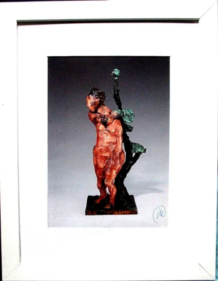 MARKUS LÜPERTZ Multiple HAND-SIGNIERT, 29x20,Skulptur, mit Rahmen,orig.signed - Bild 1 von 4