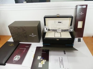 NOS New sealed Patek Philippe platinum chronograph gray dial, 5960 5960p b/p - Picture 1 of 9