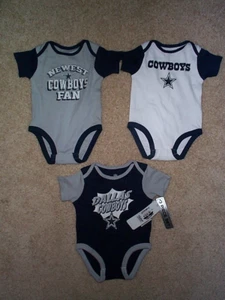 (3) Dallas Cowboys nfl INFANT BABY NEWBORN Jersey Shirt 12M 12 M Months - Picture 1 of 1