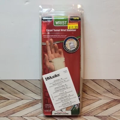 Mueller® Carpal Tunnel Wrist Brace Stabilizer Fabric Metal Left or Right L/XL - Image 1 of 4