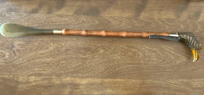 "Cuerno de zapato cabeza de águila vintage 20"" madera bambú estilo eje con carcasa sintética" Foto 1 de 4