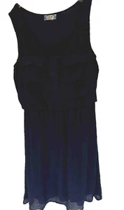 Vestido J Glee Azul Marino Sin Mangas Cintura Camisa Talla MED Algodón Gasa 71620-1 C5 - Imagen 1 de 12