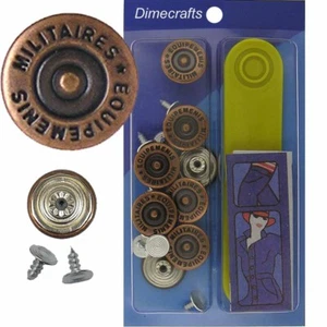 17 mm No-Sew Replacement Jean Tack Buttons w/Tool (BSA23T8) 8 CT. - Picture 1 of 5