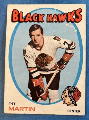 1971-72 O Pee Chee #39 Pit Martin Chicago Black Hawks Vintage OPC - Image 1 of 2