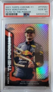 2021 Topps Chrome F1 #PTP-MV Max Verstappen Path To the Podium PSA 10 Gem Mint - Bild 1 von 2