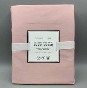 Copripiumone biologico classico Pottery Barn ragazze adolescenti blush rosa gemello #Q53D - Foto 1 di 7