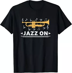 Jazz On Trumpet Player Blues Music Lovers Retro Smooth Jazz T-Shirt Hoodie - Picture 1 of 12