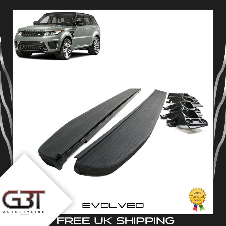 FOR RANGE ROVER SPORT SIDE STEPS RUNNING BOARD OEM STYLE ALL BLACK L494 2013+ - Image 1 of 4