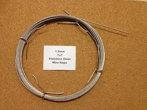 1.2mm x 10m Stainless Steel Wire Rope  7x7  49 Strand 18/8 304 INOX Surgical - Picture 1 of 1