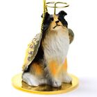 Collie Ornament Angel Figurine Hand Painted Tri Color