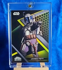 2022 Topps Star Wars Chrome Black Gold REFRACTOR JANGO FETT #42 28/50 - Picture 1 of 2