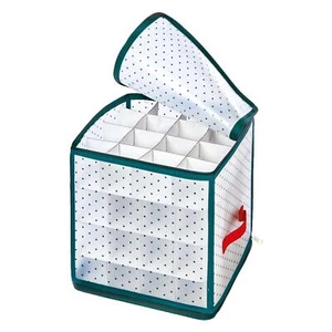Christmas Decoration Storage Box Bag with Handles and Zip 30cm x 30cm - Picture 1 of 2