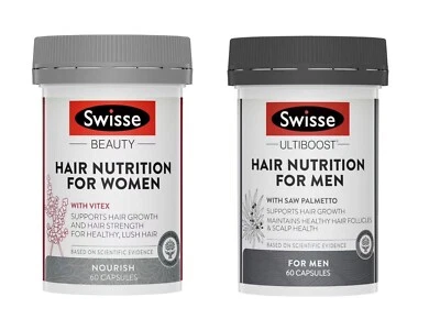 Swisse Hair Nutrition для мужчин / женщин 60 капсул здоровье волос рост / сила - Изображение 1 из 4