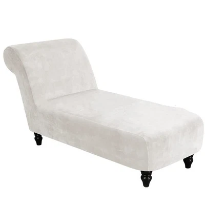 Luxury Velvet Chaise Lounge Slipcover – High-Stretch, Machine Washable Cov - Image 1 of 4