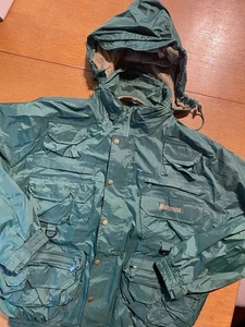 Vintage Lakestream by Hodgman Wading Jacket XL Green Waterproof Fishing Y2K - Picture 1 of 16