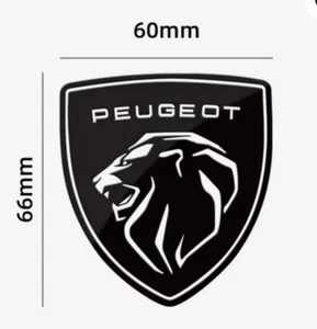 Peugeot Lion Emblem New Decal Stickers x 2 - Picture 1 of 2