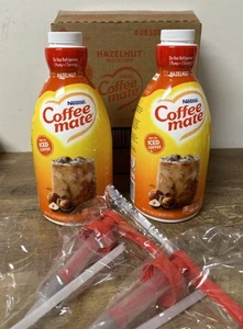 Coffee-Mate Haselnuss Kaffeesahnekännchen, keine Milchprodukte, 50,7 flüssige Unzen Pumpflasche, 2er Pack - Bild 1 von 4