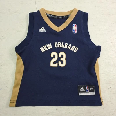 NBA New Orleans Pelicans Anthony Davis Adidas Blue Jersey Toddlers Boys Sz 4T - Image 1 of 4