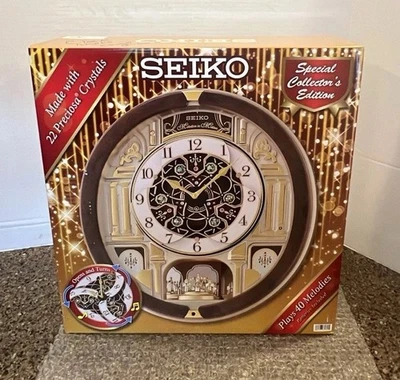 Seiko Melodies in Motion Clock Special Edition 22 Preciosa Crystals QXM394BRH - Image 1 of 4