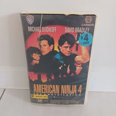 American Ninja 4 VHS Ex Rental Cannon 1990 Free Aus Shipping - Image 1 of 4