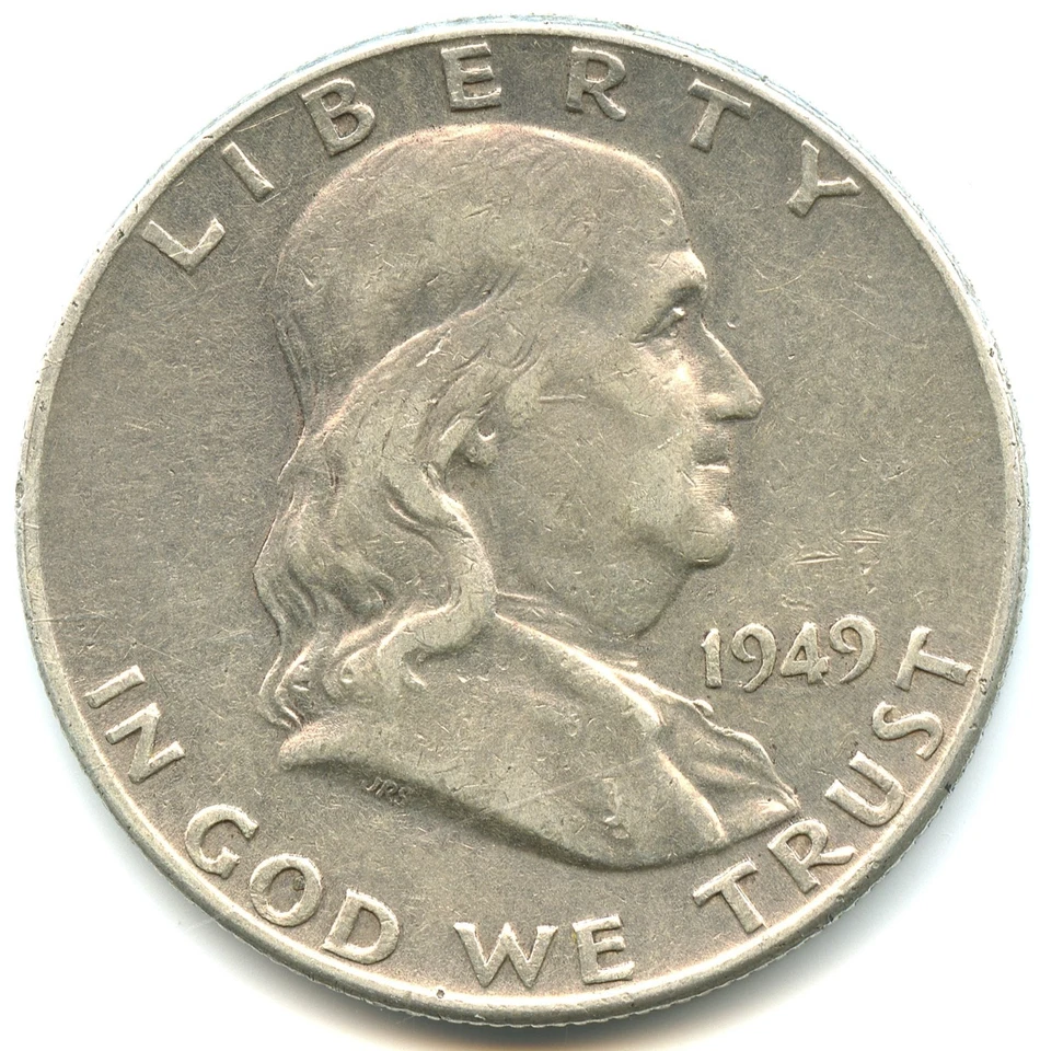 Mezzo dollaro argento USA Franklin 1949 n. 6381 - Immagine 1 di 2