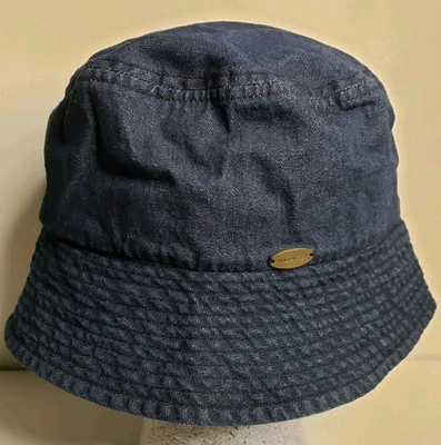 Y2K Denim Sombrero Cubo Azul De Colección 23" Nuevo sin Etiquetas Gorra Primavera Sol Primavera Calle Aldeano Liz Foto 1 de 4