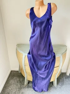 Alex Evenings Formal Maxi Dress Sz 14 XL Sleeveless Purple Shimmer Shine Long - Picture 1 of 8