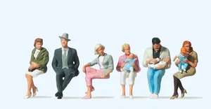 Preiser 65327 Seated Persons (6) Figure Set O Gauge - Picture 1 of 1