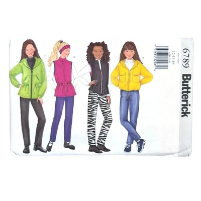 Butterick Sewing Pattern 6789 Preteen Teen 12-16 Jacket Pants Headband Uncut - Image 1 of 4