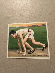 1910 T218 HASSAN CHAMPIONS LAWSON ROBERTSON SPRINTER TOBACCO CARD OLYMPICS - Picture 1 of 2
