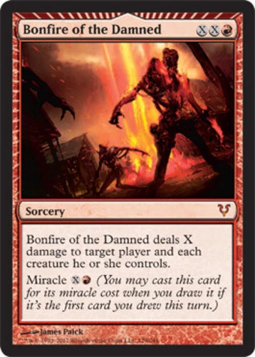 4x MTG Bonfire of the Damned, Light Play, English Avacyn Restored - Image 1 of 1