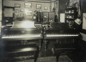 Steinway Piano Edith Bane Pianist Teacher Office Photo Pittsburgh PA 1930-40s - Picture 1 of 6