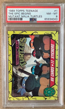 1989 Topps Teenage Mutant Ninja Turtles PSA 8 #1 The Epic Begins