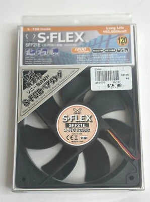 1pcs Scythe S-FLEX SFF21E DC12V 0.15A S-FDB Bearing Ultra-quiet Fan 3pin - Image 1 of 3
