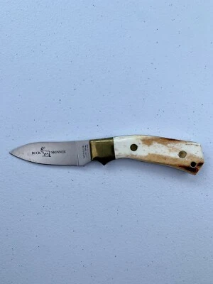 Cuchillo de caza Parker Cutlery Company Drop Point hoja fija Buck Skinner Foto 1 de 4