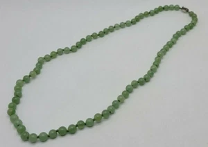 ANTIKE CHINESISCHE EXPORTKETTE HELLGRÜNE JADE & MASSIVER SILBERVERSCHLUSS 38,3 G. - Bild 1 von 5