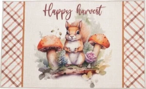 Kitchen Accent Rug (nonskid)(20"x32") FALL SQIARREL & MUSHROOMS,HAPPY HARVEST,NR - Picture 1 of 12