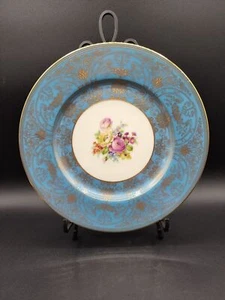 Lenox hand painted Floral plate Signed, 10 1/2” Raised gold encrusted  - Picture 1 of 8
