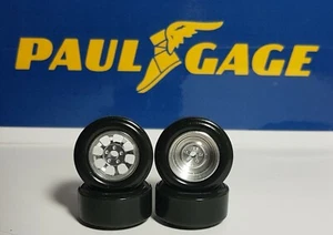 1/24 URETHANE SLOT CAR TIRES 2 pr PGT-HR-26125 fit H&R & CB Design Steelies - Picture 1 of 2